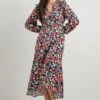 Wallis Petite Ditsy Floral Print Midi Wrap Dress