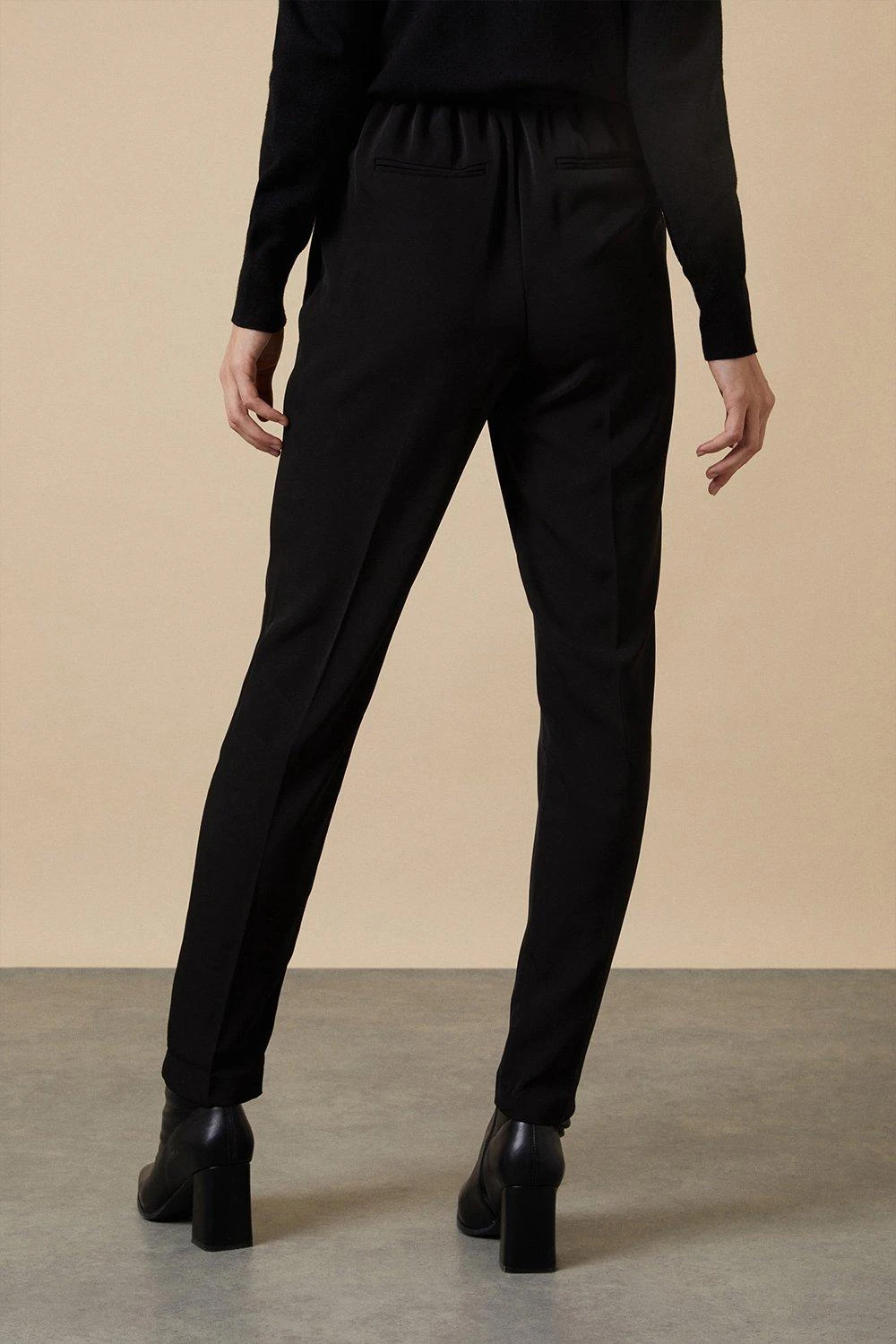 Wallis Tall Black Pull On Trousers - Image 3