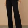 Wallis Tall Black Smart Wide Leg Trousers
