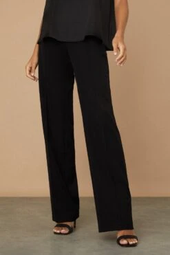 Wallis Tall Black Smart Wide Leg Trousers