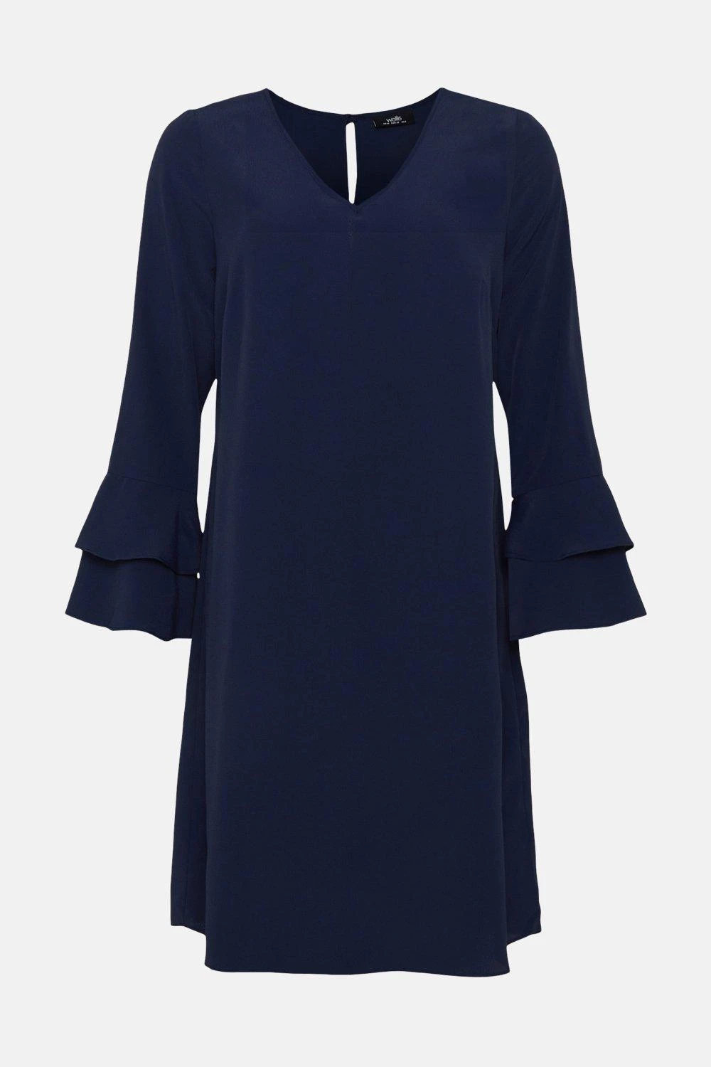 Wallis Ruffle Sleeve V Neck Shift Dress - Image 5
