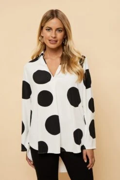 Wallis Petite Printed Tie Flute Sleeve Top