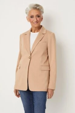 Wallis Petite Button Ponte Blazer