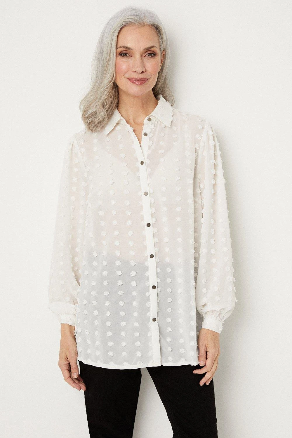 Wallis Ivory Large Pom Pom Shirt