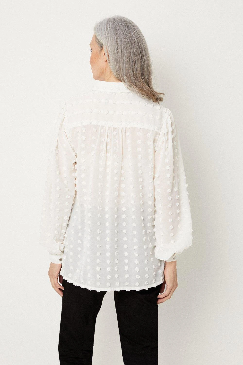 Wallis Ivory Large Pom Pom Shirt - Image 3