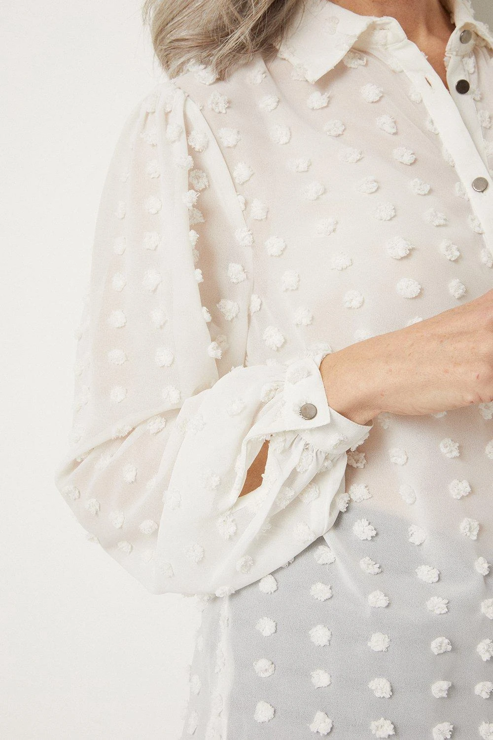 Wallis Ivory Large Pom Pom Shirt - Image 6