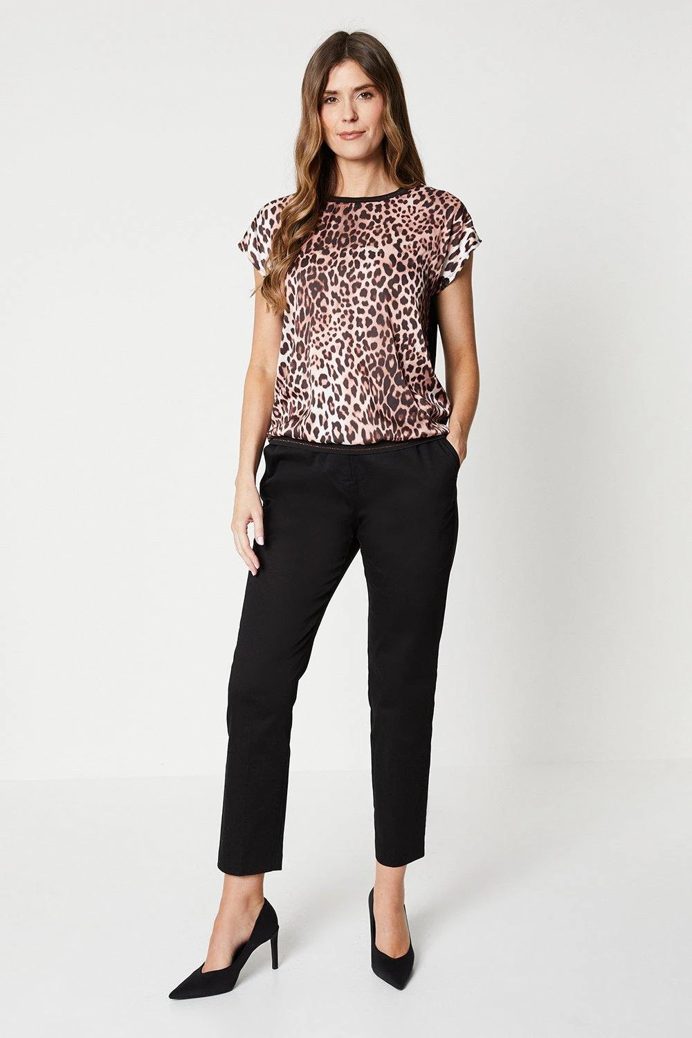 Wallis Stretch Cigarette Belted Trousers