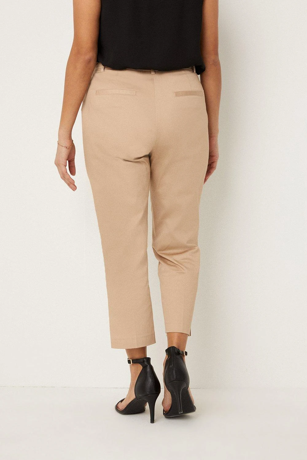 Wallis Petite Side Zip Stretch Crop Trousers - Image 3