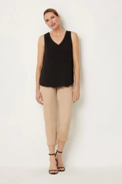 Wallis Side Zip Stretch Crop Trousers