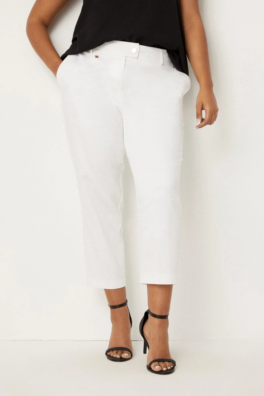 Wallis Curve Stretch Crop Trousers