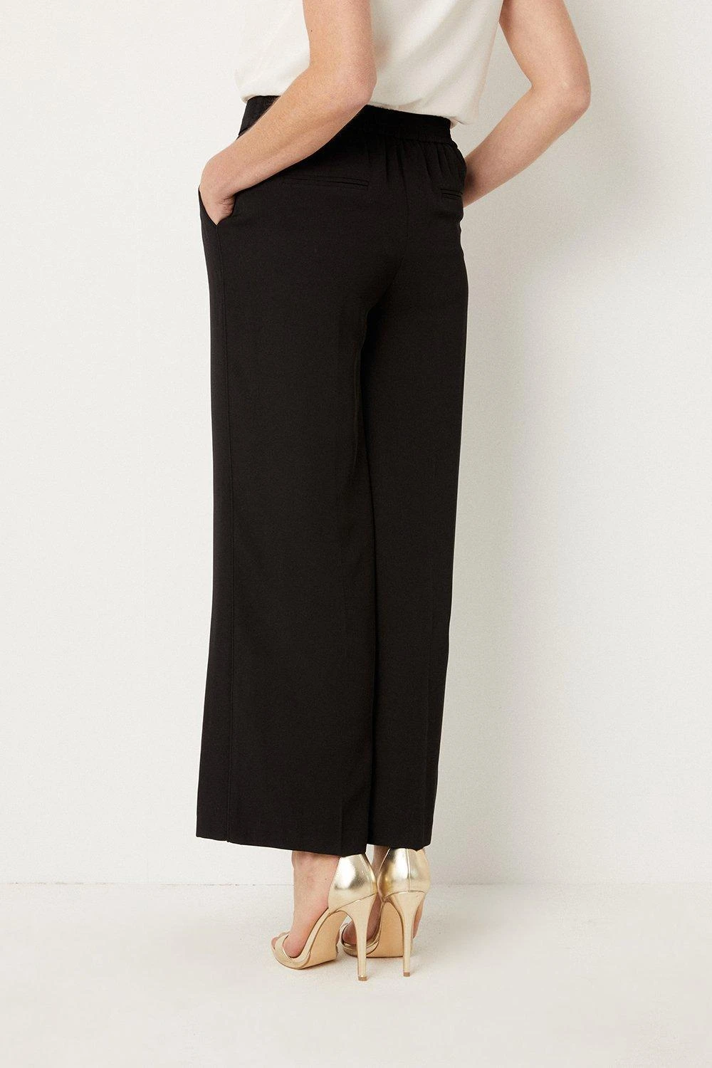 Wallis Pull On Wide Leg Trousers - Image 3