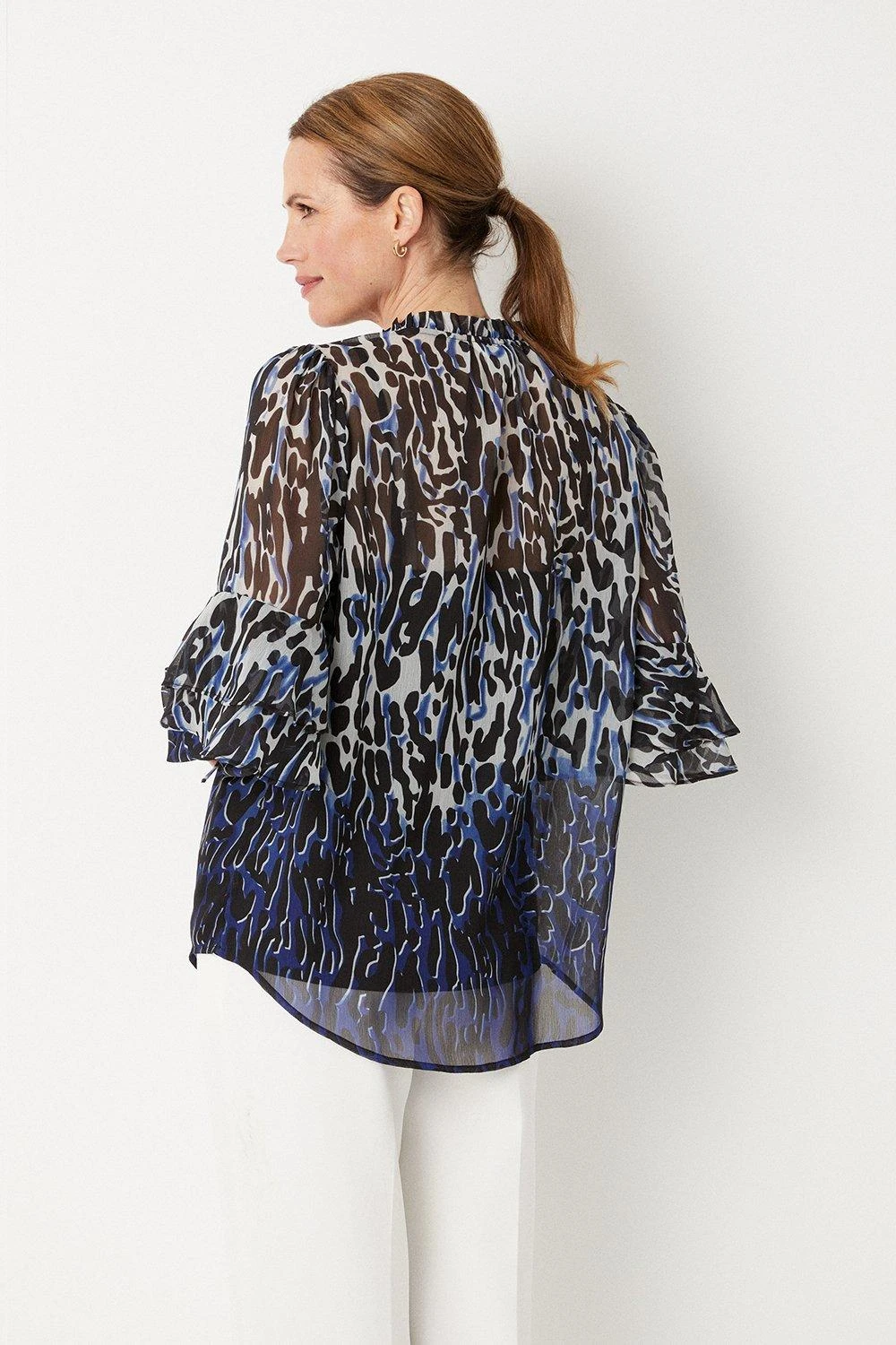 Wallis Cobalt Animal Border Top - Image 3
