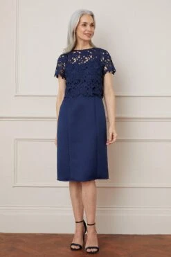Wallis Lace 2 In 1 Overlay Midi Dress