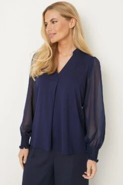 Wallis Petite Jersey V Neck Top