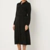 Wallis Petite Black Pocket Detail Belted Shirt Dress