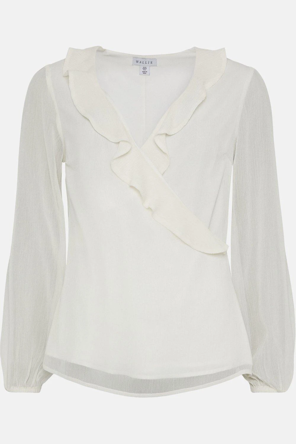 Wallis Ivory Ruffle Wrap Top - Image 5