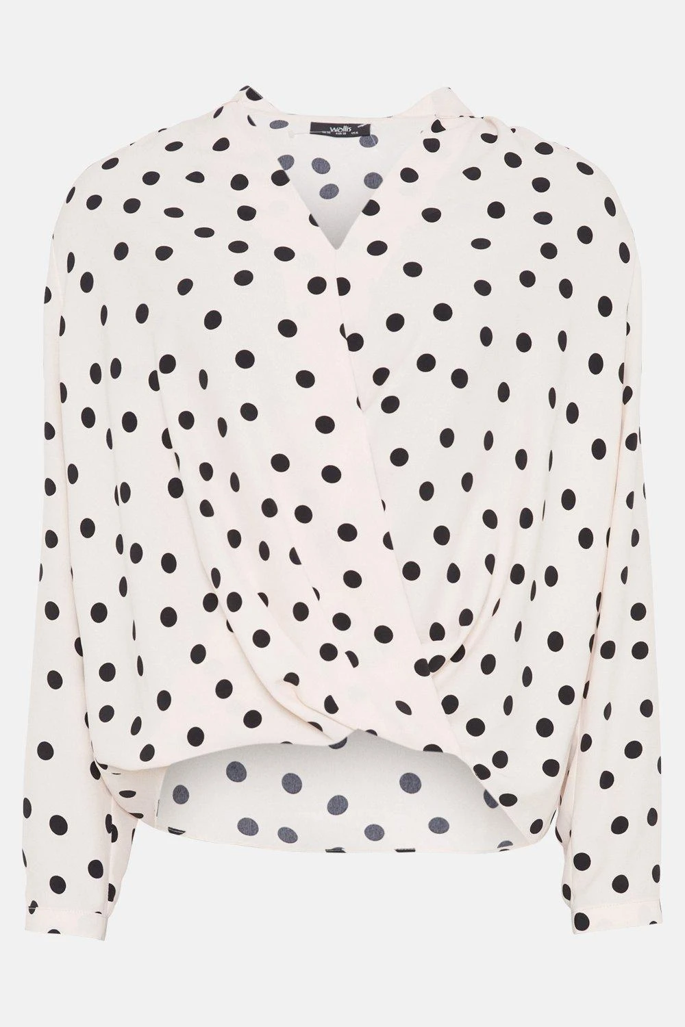 Wallis Blush Spot Woven Wrap Top - Image 5