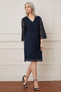 Wallis Lace 3/4 Sleeve Shift Dress