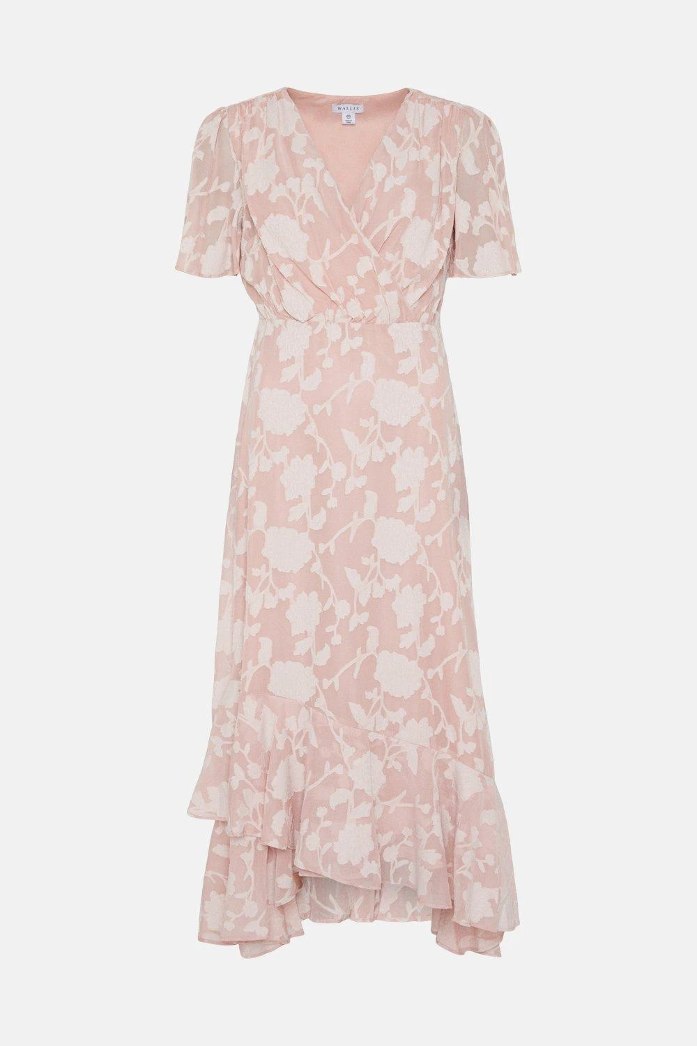 Wallis Jacquard Wrap Midi Dress - Image 5