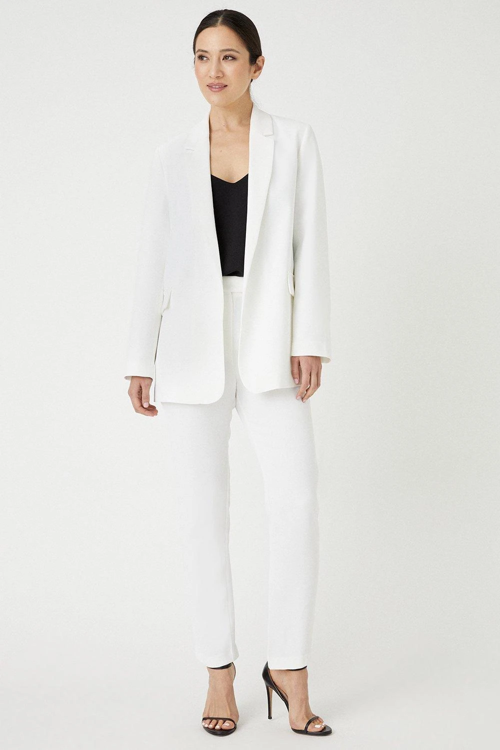 Wallis White Tapered Trousers