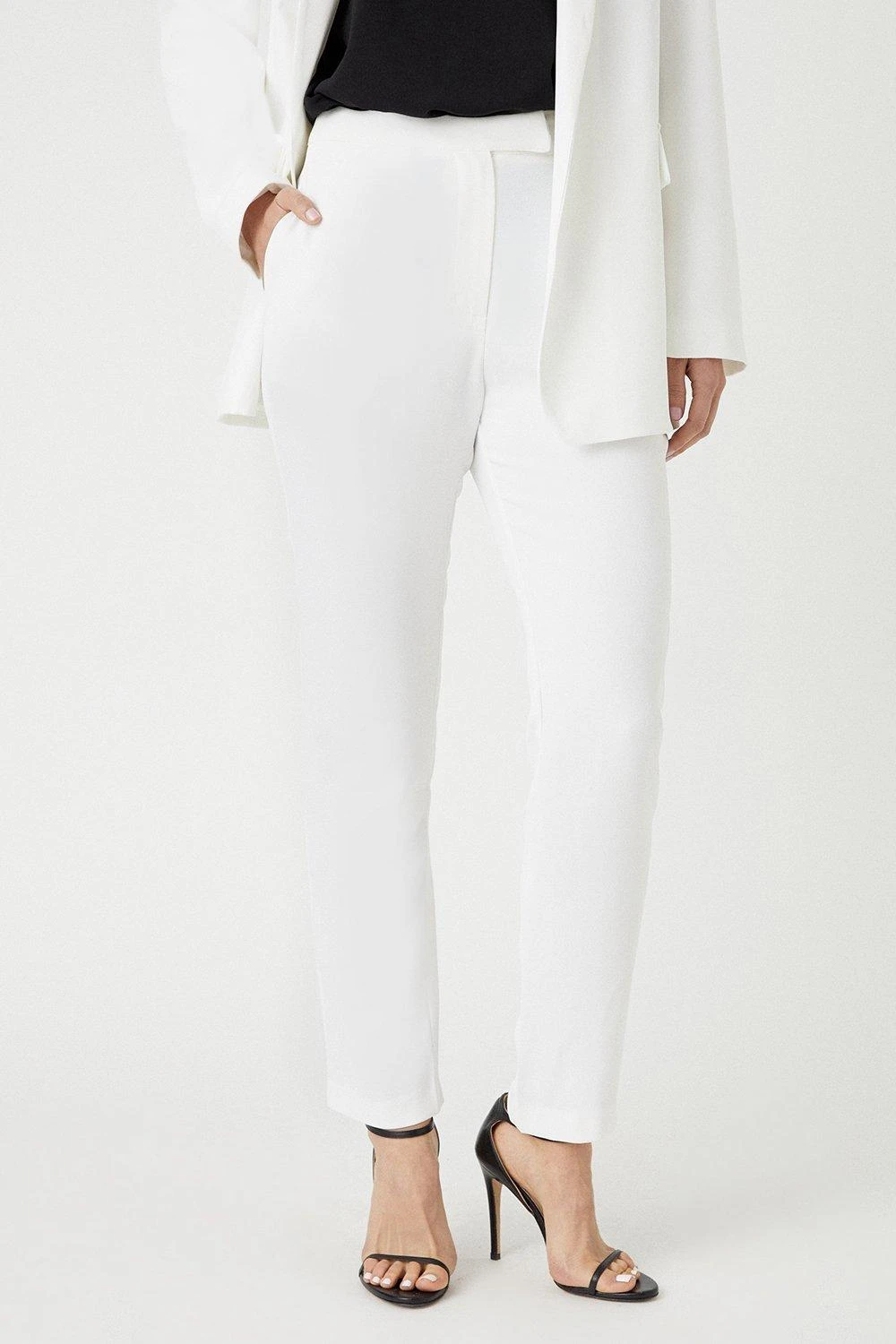 Wallis White Tapered Trousers - Image 2