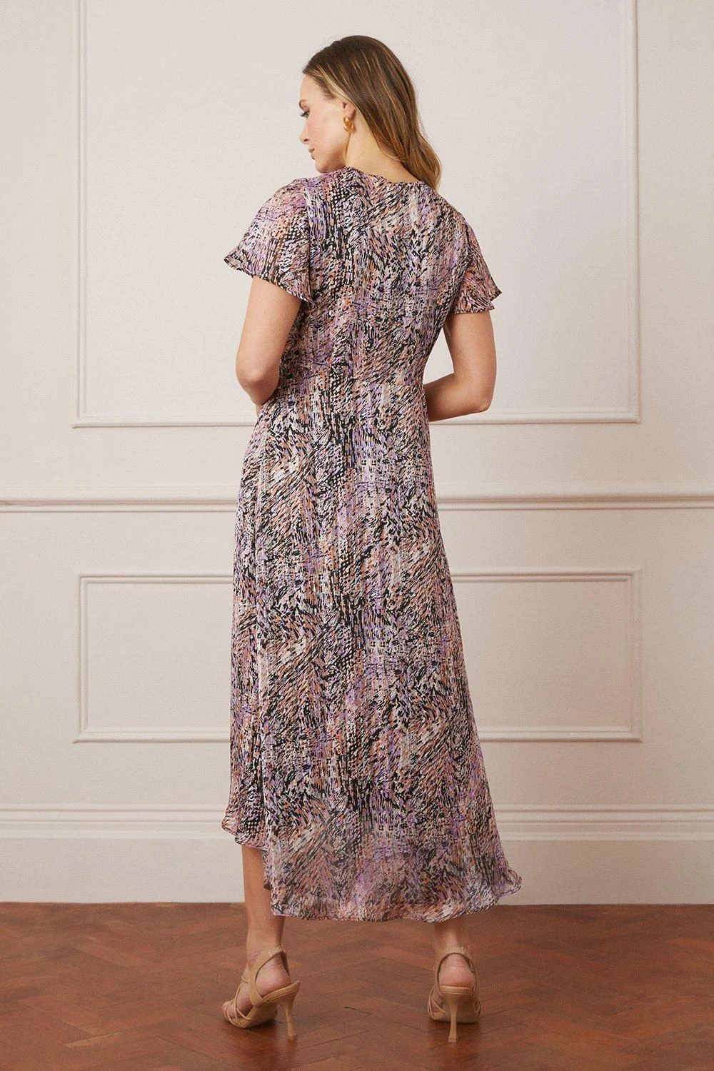 Wallis Abstract Print Twist Midi Dress - Image 3