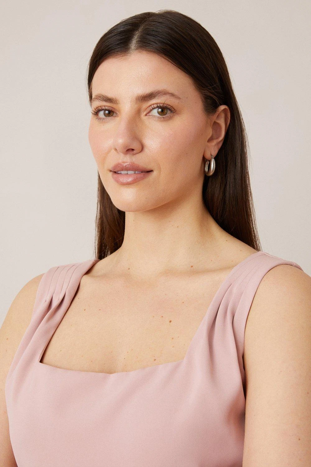 Wallis Tailored Pleated Shoulder Pencil Dress - Image 2