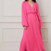 Wallis Tall Pleated Wrap Maxi Dress