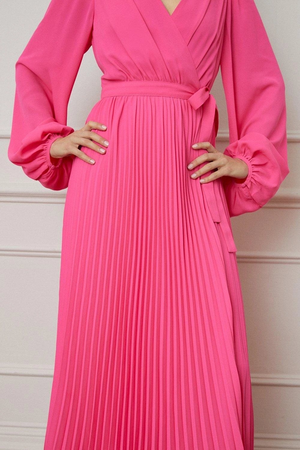 Wallis Tall Pleated Wrap Maxi Dress - Image 2