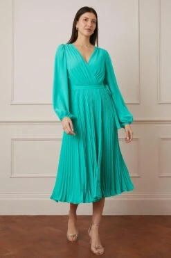 Wallis Pleated Wrap Maxi Dress