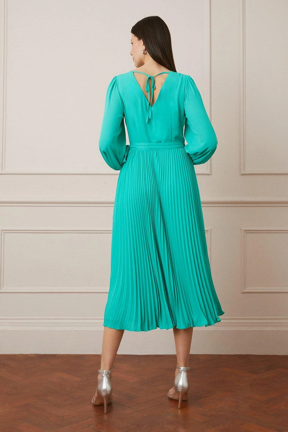 Wallis Pleated Wrap Maxi Dress - Image 3