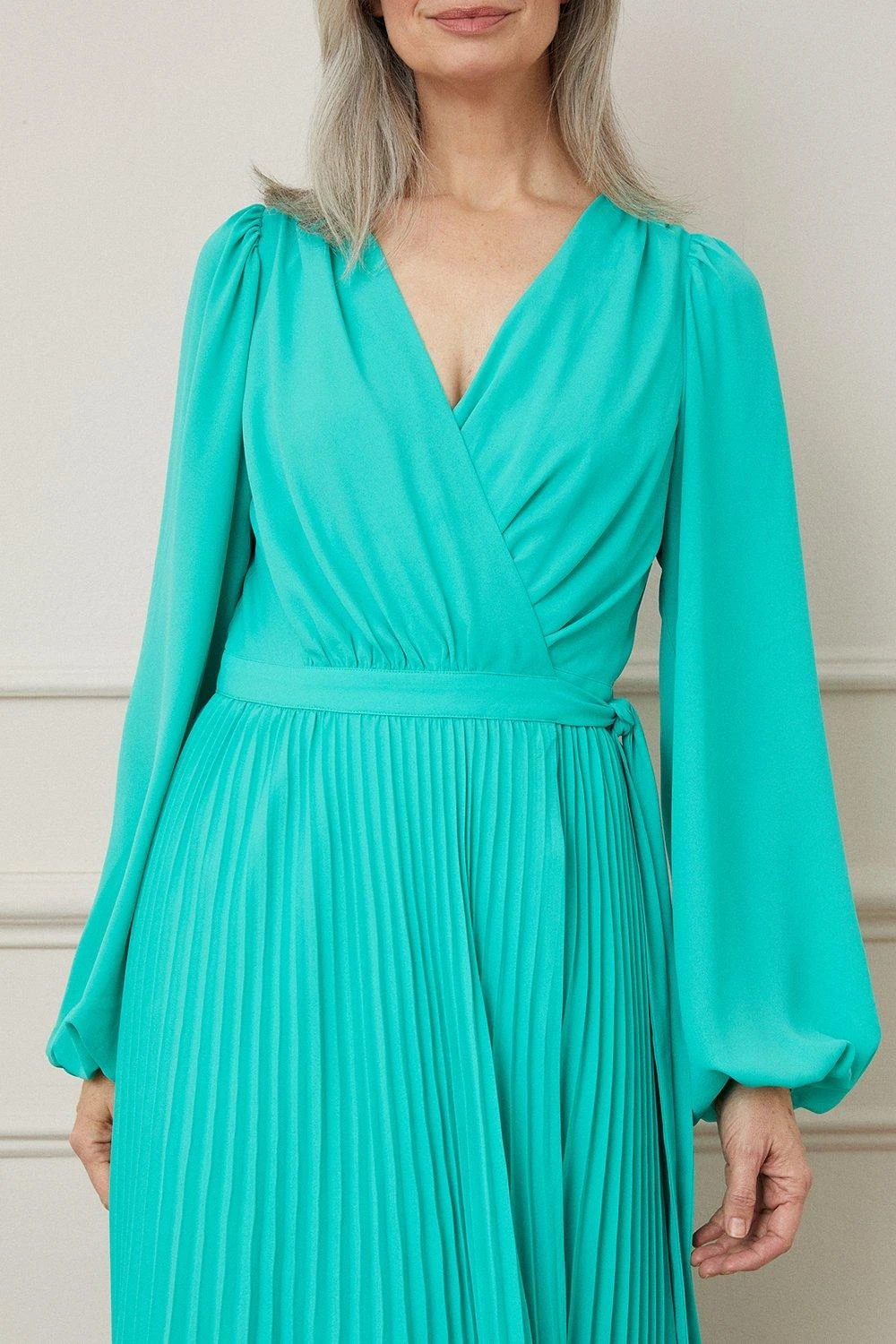 Wallis Pleated Wrap Maxi Dress - Image 4