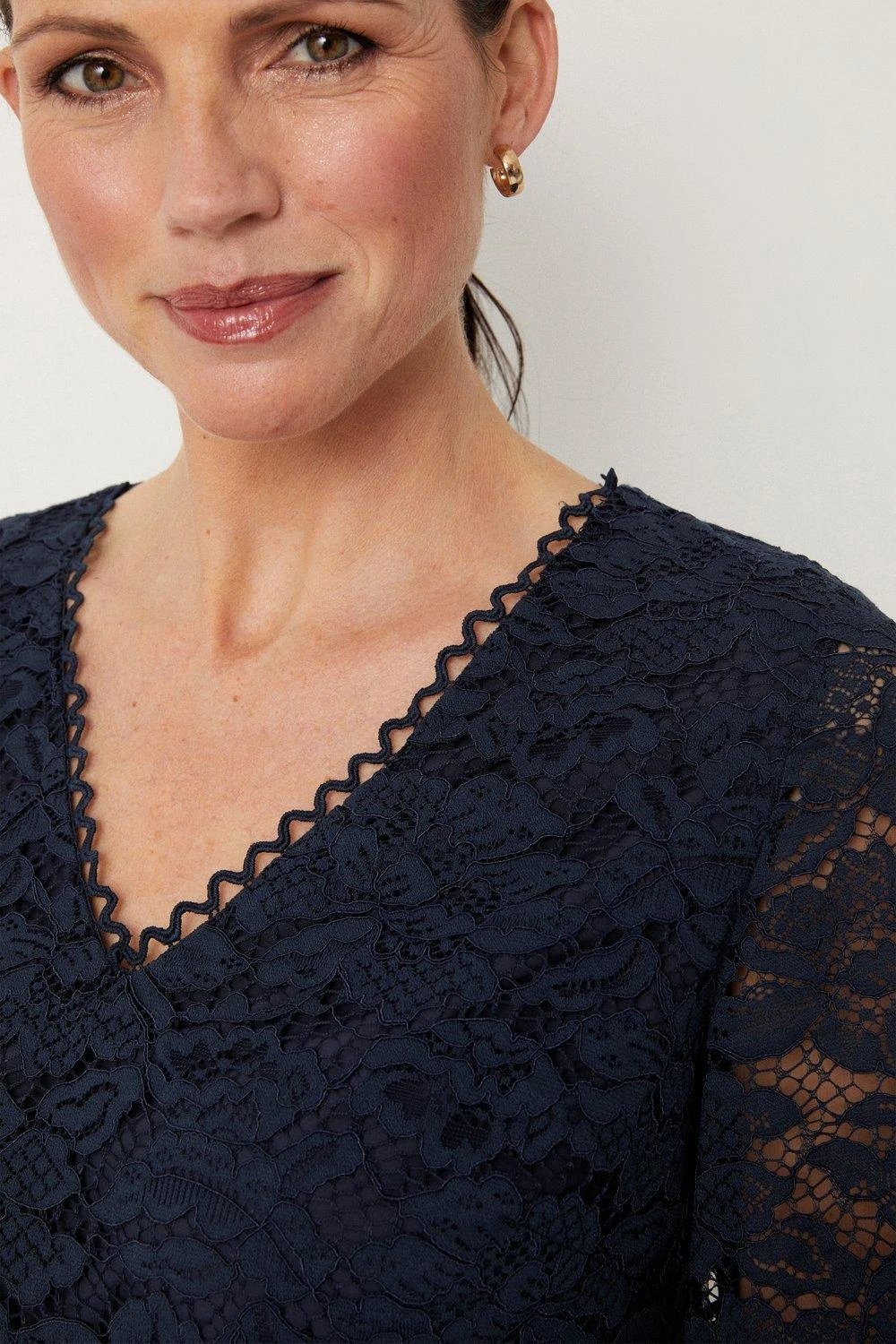 Wallis Tall Lace 3/4 Sleeve Shift Dress - Image 4