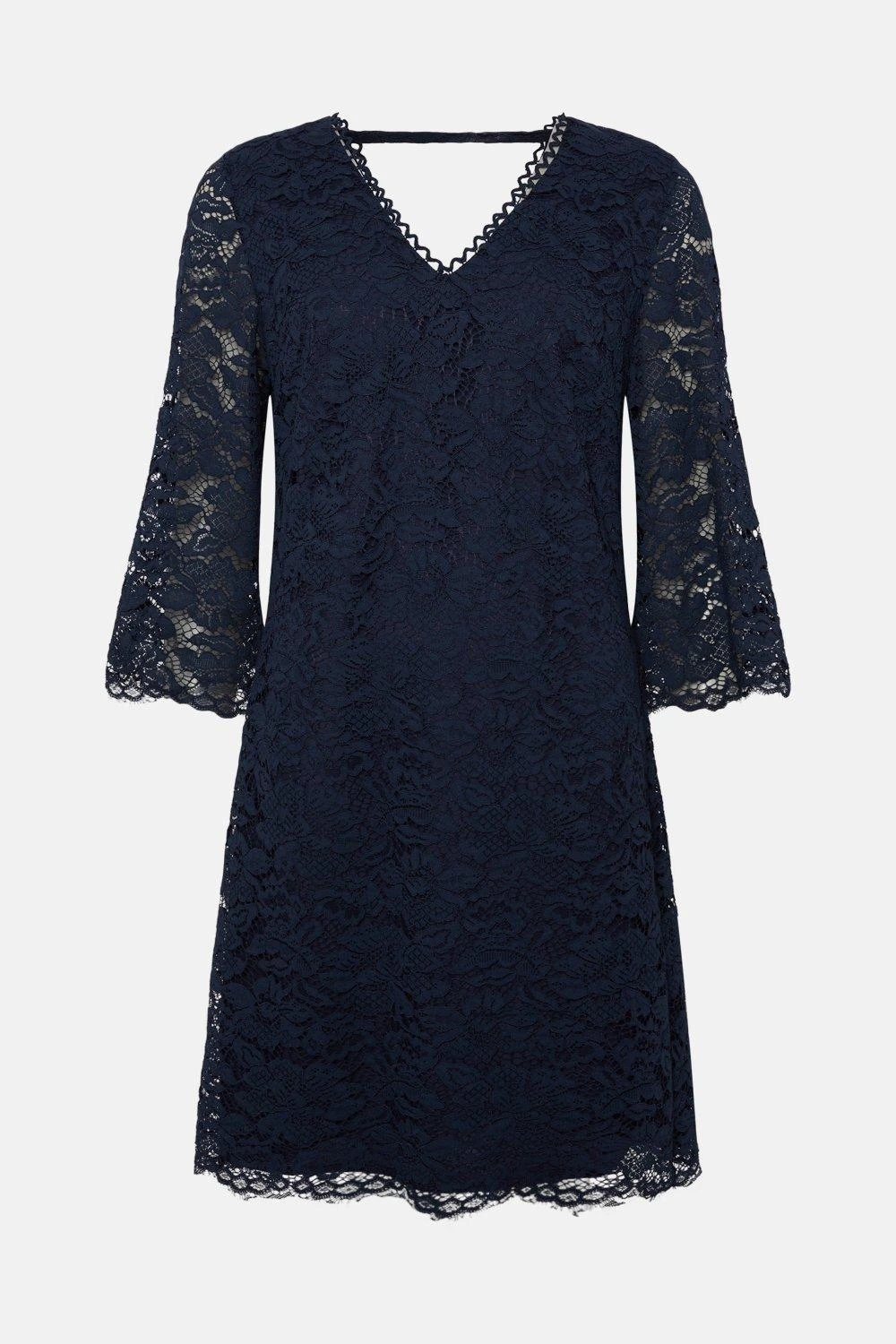 Wallis Tall Lace 3/4 Sleeve Shift Dress - Image 5