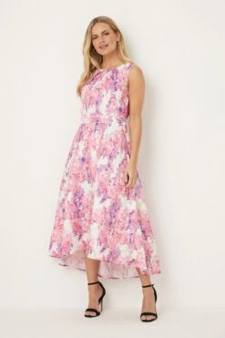 Wallis Petite Floral Printed Jacquard Midi Dress