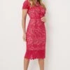 Wallis Petite Premium Lace Pencil Midi Dress