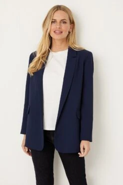 Wallis Petite Navy Relaxed Blazer