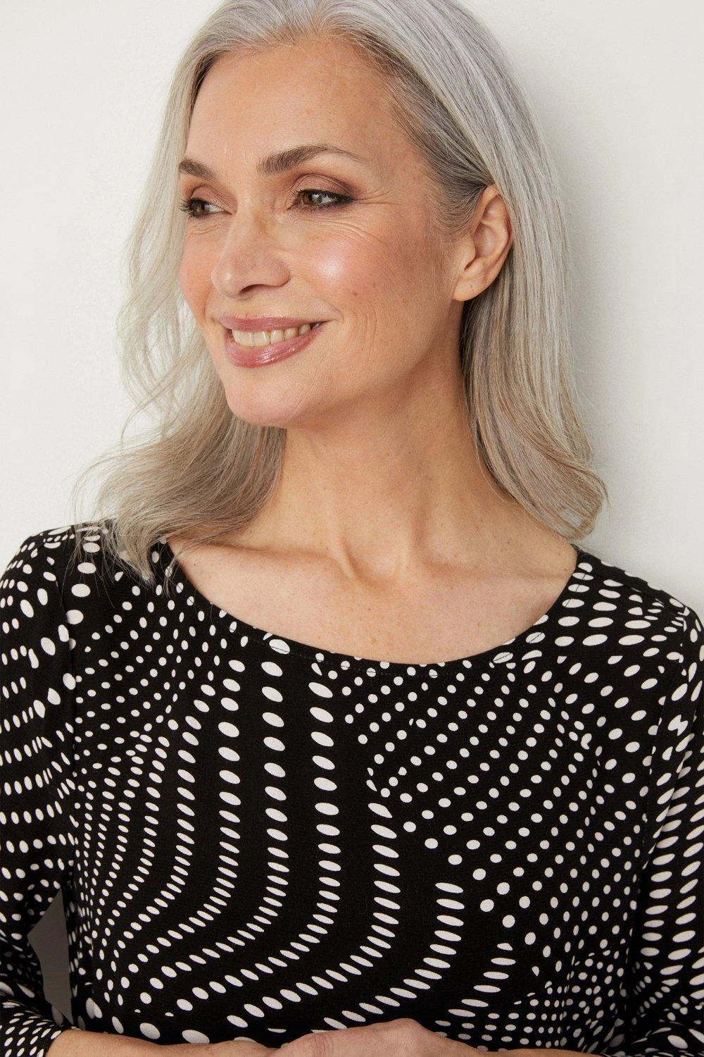 Wallis Black Patchwork Spot Shift Dress - Image 4