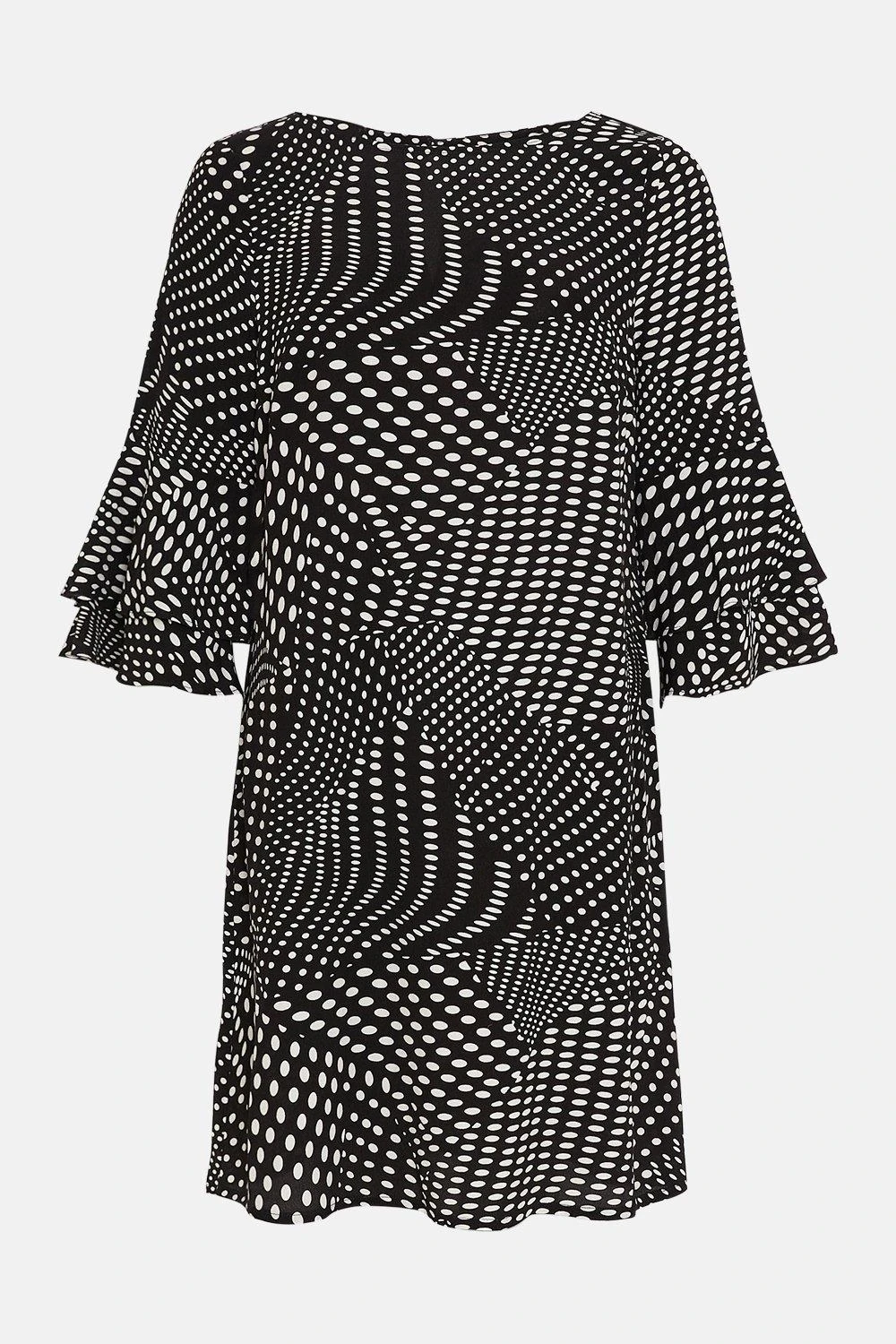 Wallis Black Patchwork Spot Shift Dress - Image 5