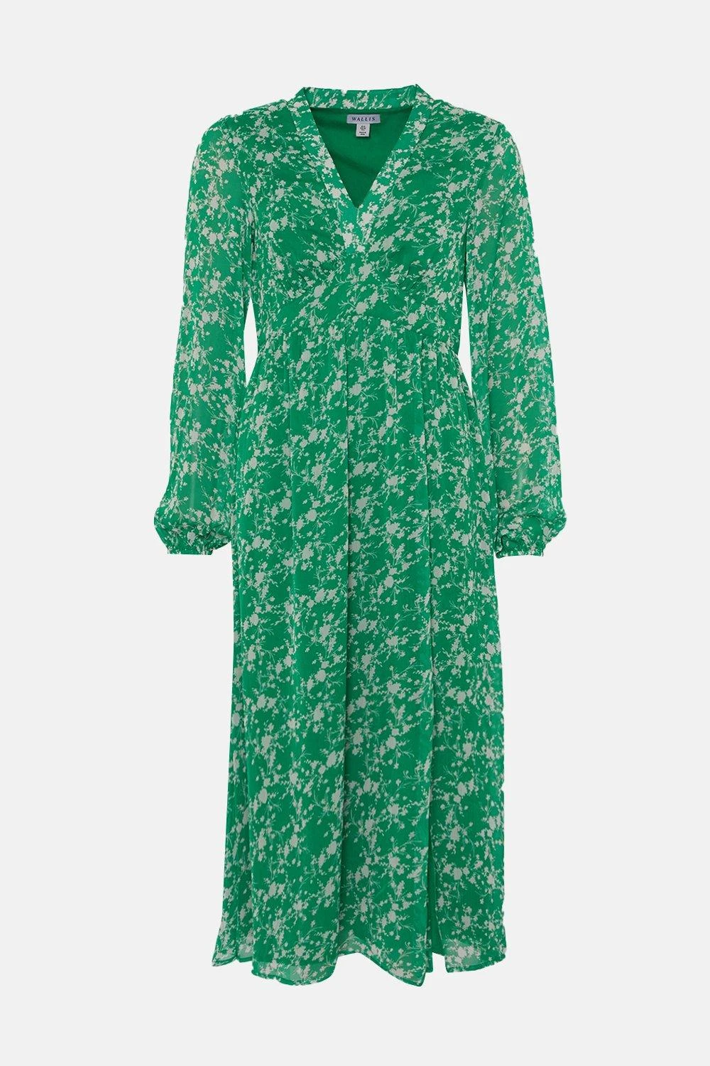 Wallis Green Ditsy Midi Dress - Image 5