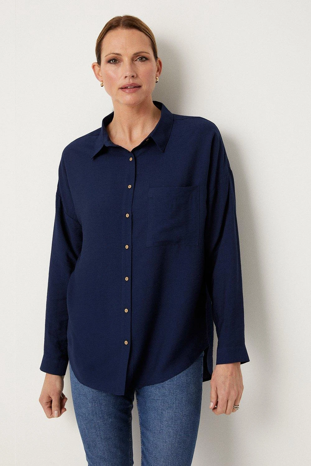 Wallis Button Through Pocket Detail Shirt