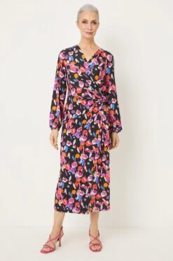 Wallis Multi Print Jersey Wrap Dress