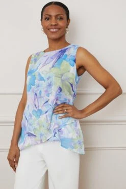 Wallis Sleeveless Wrap Hem Shell Top