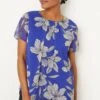 Wallis Cobalt Floral Chiffon Shell Top