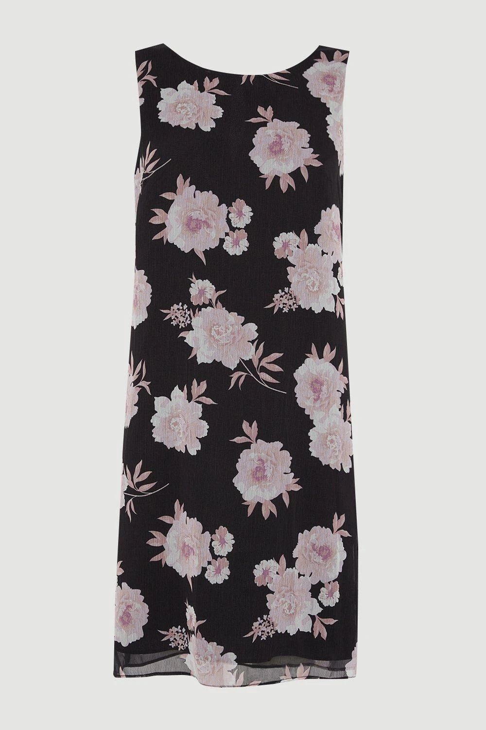 Wallis Black Floral Shift Dress - Image 5