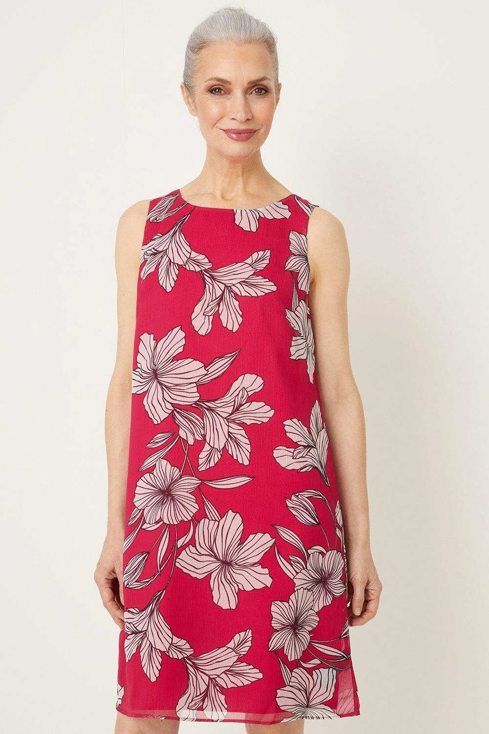 Wallis Pink Floral Shift Dress - Image 2