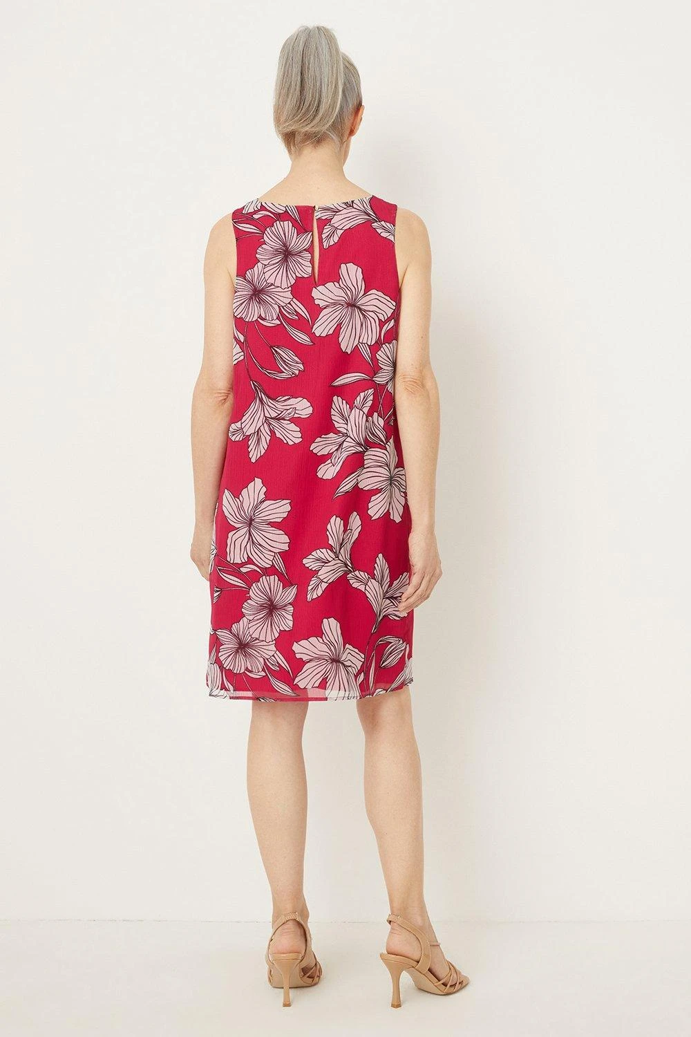 Wallis Pink Floral Shift Dress - Image 3