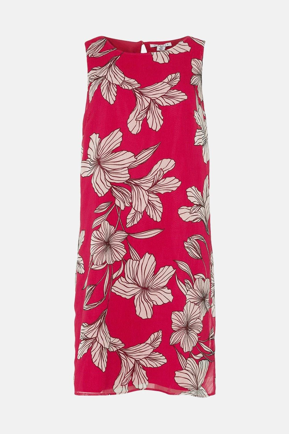 Wallis Pink Floral Shift Dress - Image 5