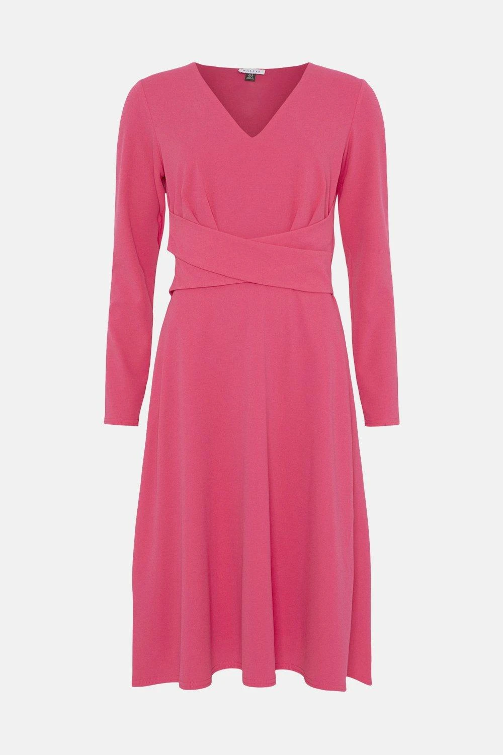 Wallis Scuba Crepe Wrap Waist Midi Dress - Image 5