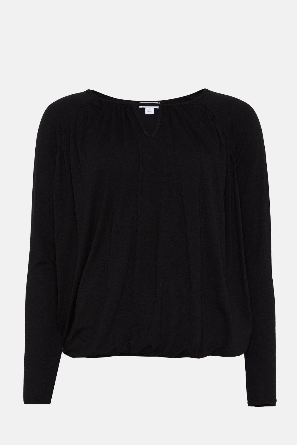 Wallis Black Jersey Bubble Hem Top - Image 5